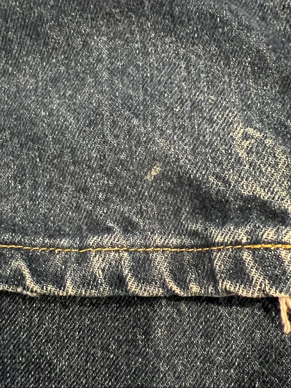 Lee Men's Bootcut Jeans in Dark Blue Wash with Worn Hem - Size 38